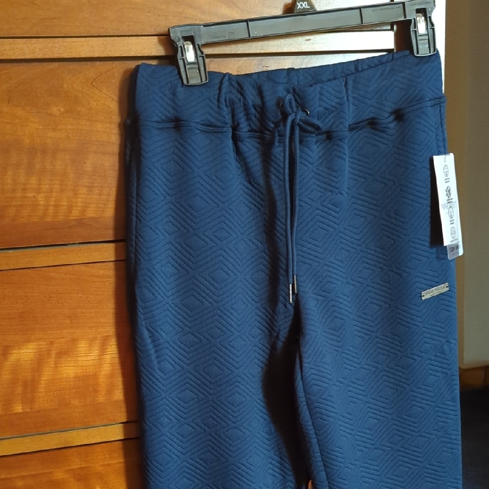 Women's Nne West Active Navy Blue Quilted Joggers. SMALL  SALE